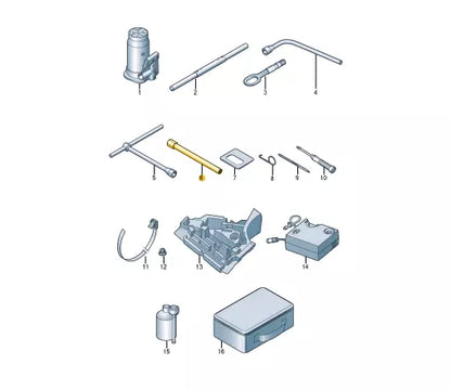 NEW VOLKSWAGEN CRAFTER SY EXTENSION PIPE WITH THREADED BUSH 7C0012163A ORIGINAL