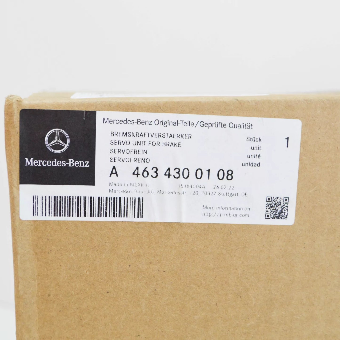 NEW MERCEDES BENZ G W463 POWER BRAKE VAACUM BOOSTER A4634300108 ORIGINAL