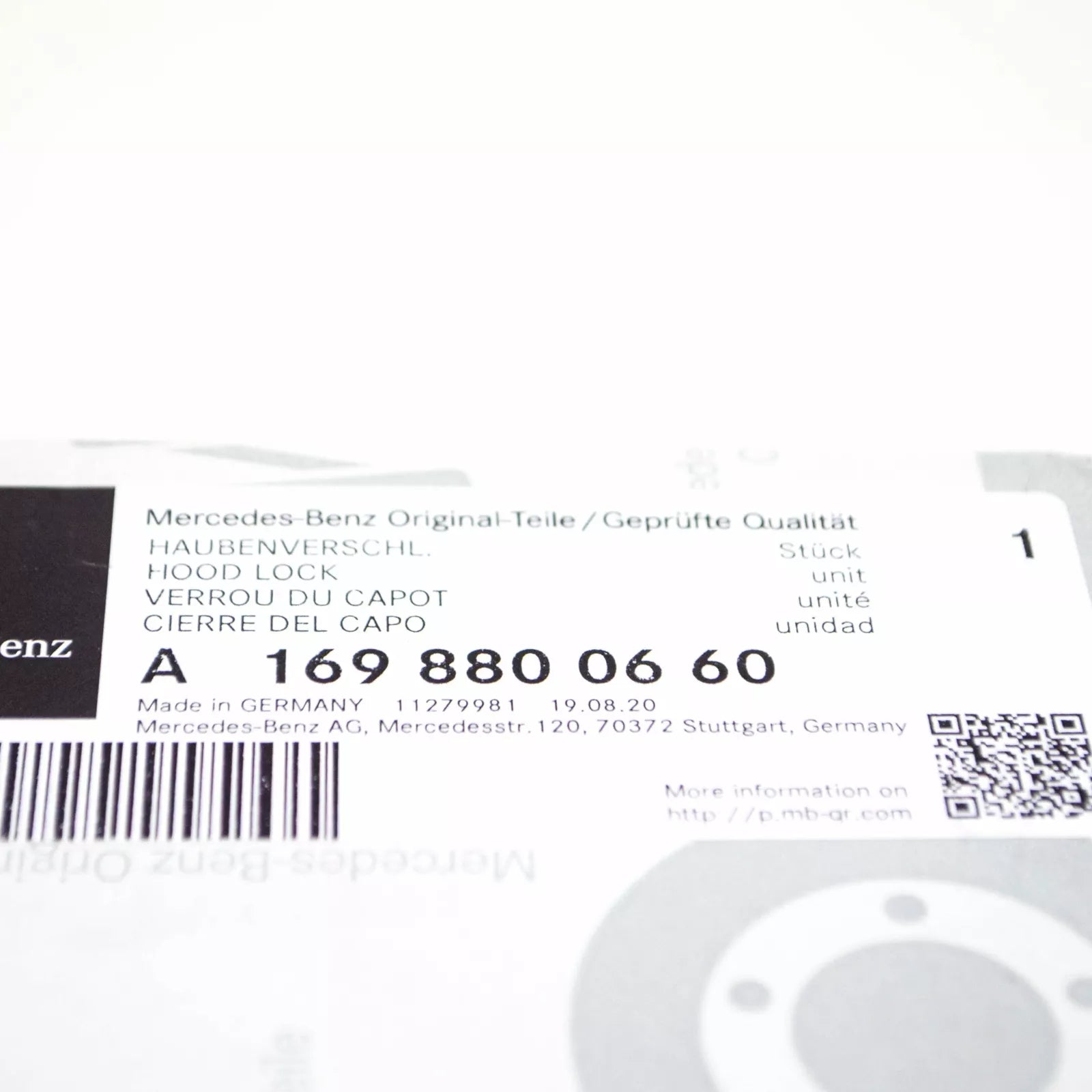 NEW MERCEDES-BENZ B-CLASS W245 BONNET LOCK CATCH A1698800660