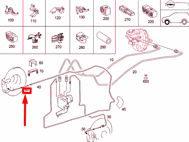NEW MERCEDES-BENZ R W251 FRONT BRAKE HOSE A251420054864 ORIGINAL