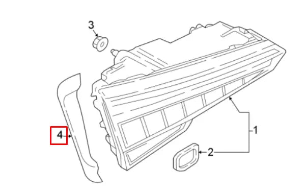 NEW AUDI A4 ALLROAD B9 REAR LEFT TAILLIGHT INNER TRIM BEZEL 8W9945255A ORIGINAL