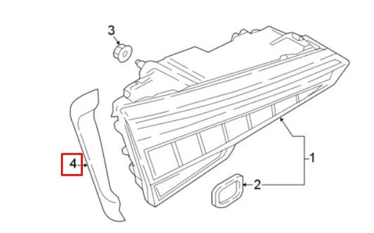 NEW AUDI A4 ALLROAD B9 REAR LEFT TAILLIGHT INNER TRIM BEZEL 8W9945255A ORIGINAL