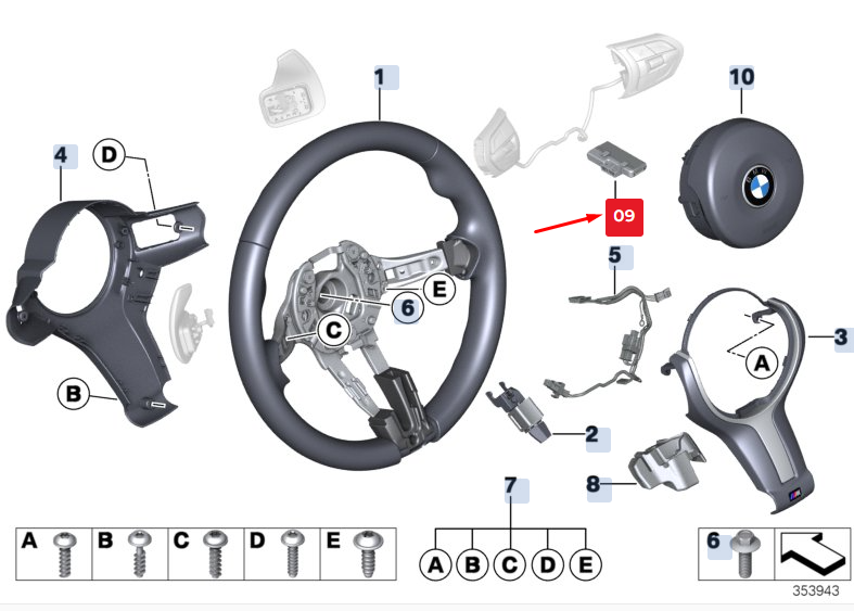 new bmw 5 gran turismo f07 touch detection control unit 32306875202 original