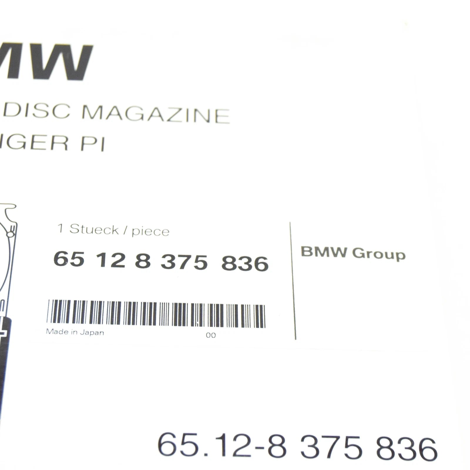 NEW BMW 7 E38 CD-MAGAZINE CHANGER 65128375836 8375836 ORIGINAL