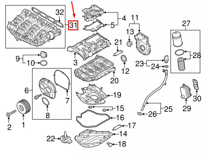 NEW VW GOLF VI MK6 INTAKE MANIFOLD 06L133201FT ORIGINAL