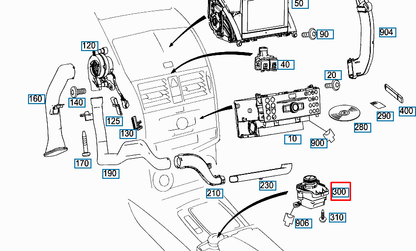 NEW MB C W204 CENTER CONSOLE STERIO CONTROL SWITCH A2048700579 ORIGINAL