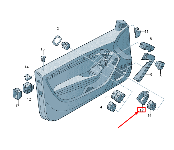 new audi a5 8t boot lid lock switch trim lhd 8t19598297pe original