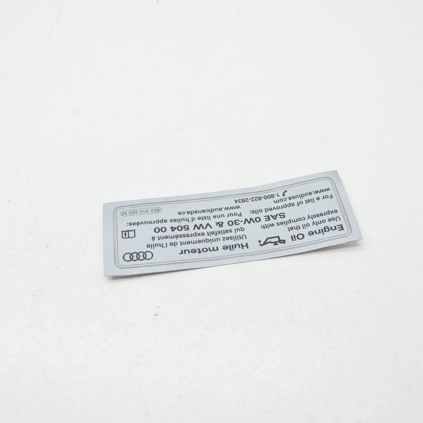 NEW AUDI A3 CABRIO 8V ENGINE DECAL LABEL 8E0010560M ORIGINAL