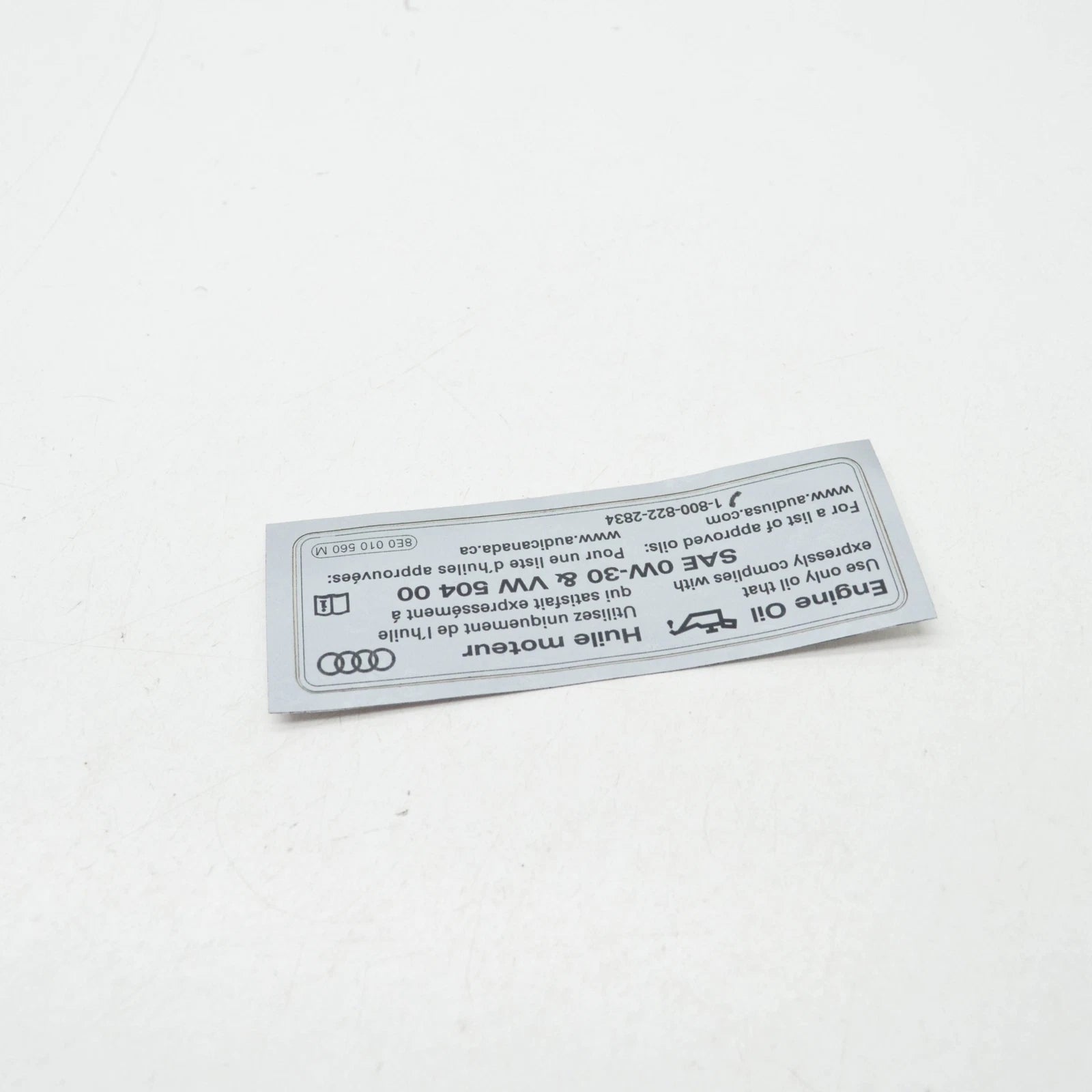 NEW AUDI A3 CABRIO 8V ENGINE DECAL LABEL 8E0010560M ORIGINAL