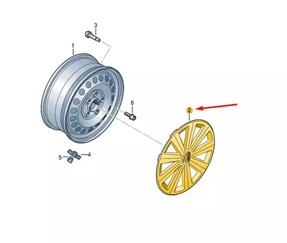 NEW VW TRANSPORTER T6 WHEEL COVER TRIM RING 7E06011471ZX ORIGINAL