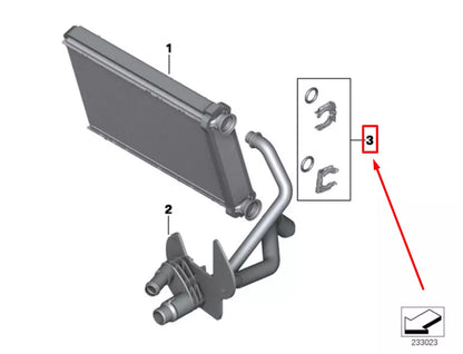 NEW BMW 3 E90 HEATER CORE O- RING KIT 9180102 64119180102 ORIGINAL