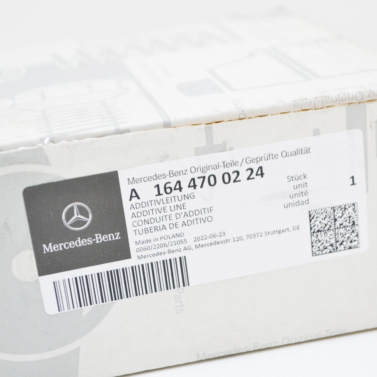 NEW MERCEDES BENZ GL X164 FUEL ADDITIVE RESERVOIR LINE A1644700224 ORIGINAL