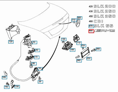 NEW MB E W212 AMG REAR TAIL BOOT LID EMBLEM BADGE NAMEPLATE A0008170414 ORIGINAL