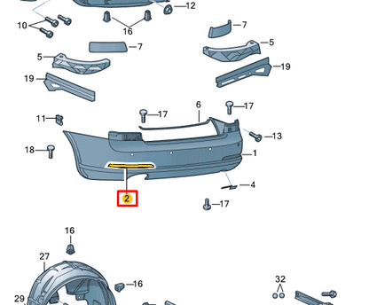 NEW SKODA OCTAVIA IZ REAR RIGHT BUMPER REFLECTOR 1Z0945106A ORIGINAL