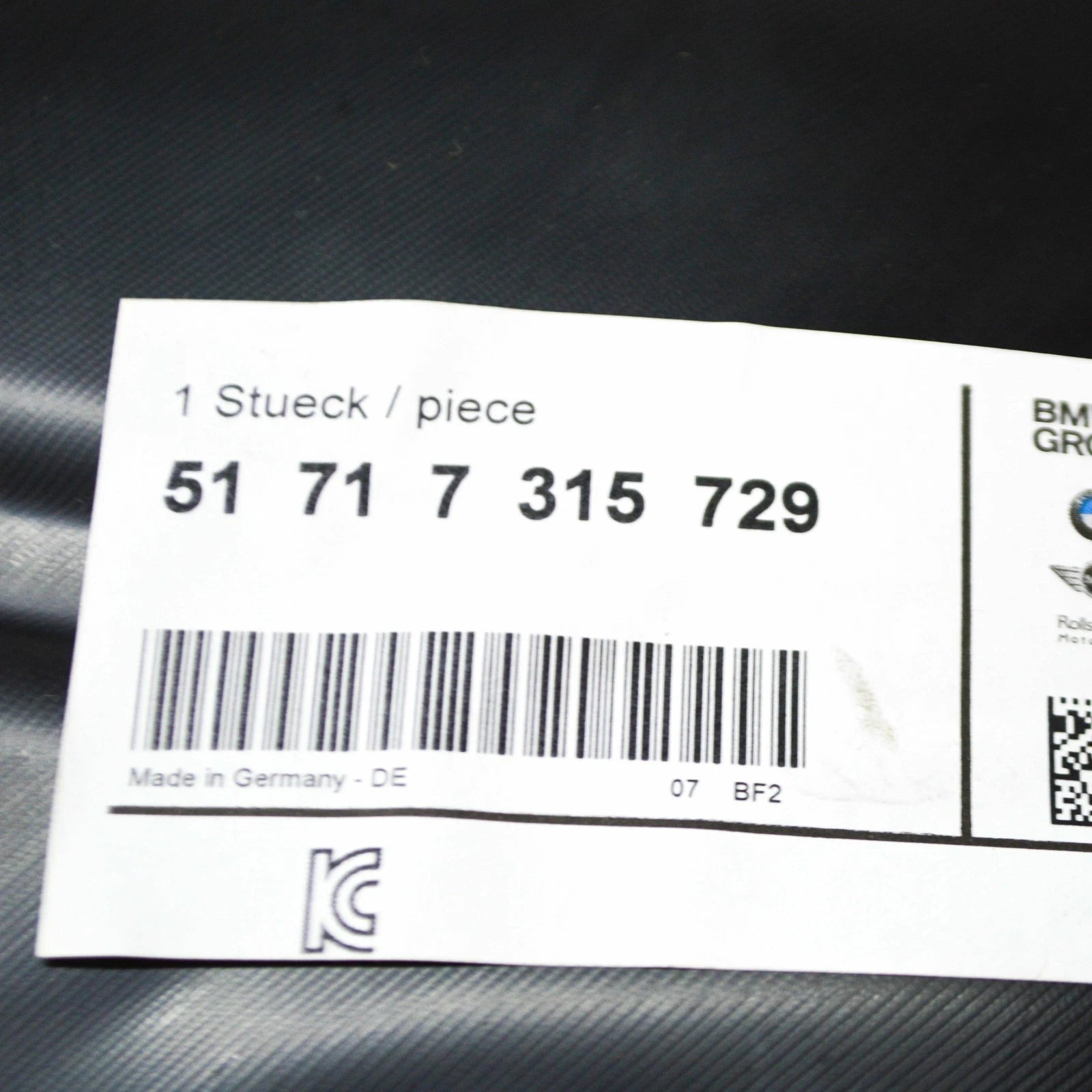 NEW BMW 3 G20 G28 FRONT LEFT INNER FENDER FRONT SECTION 51717315729 ORIGINAL