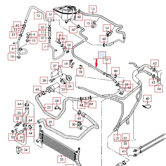 NEW AUDI Q7 4L COOLANT PIPE HOSE 7L6122447BD 2015