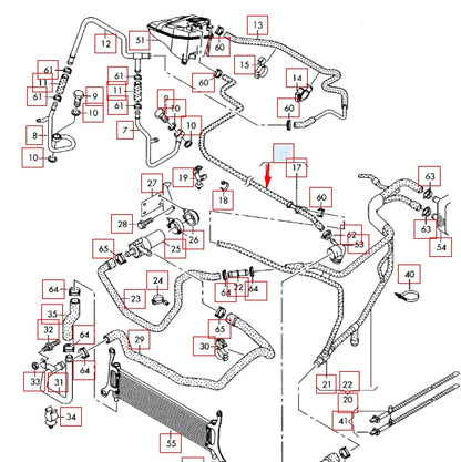 NEW AUDI Q7 4L COOLANT PIPE HOSE 7L6122447BD 2015