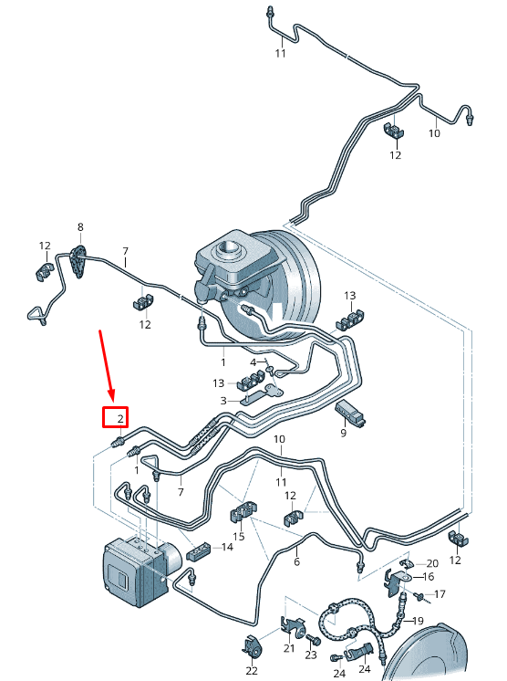 new audi rs7 sportback 4g front brake pipe lhd 4g1614706af original