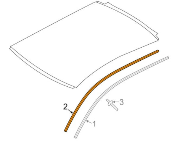 NEW AUDI A7 4G LEFT SIDE ROOF MOLDING SEAL 4G8854543A