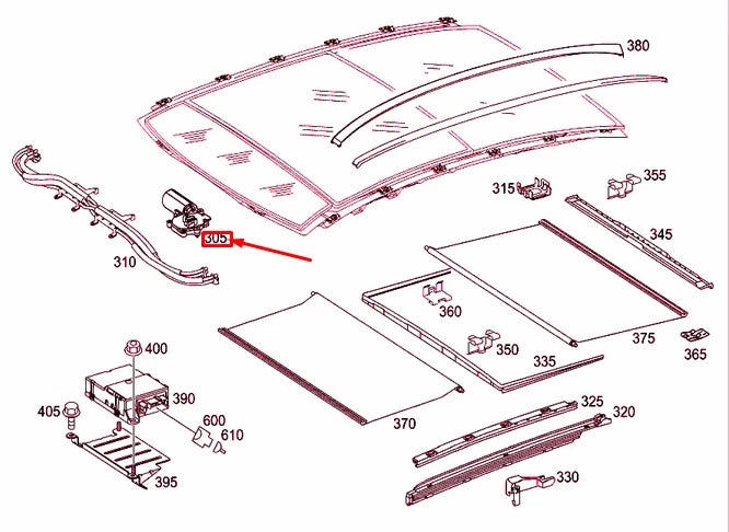 NEW MERCEDES-BENZ E W211 SLIDING/LIFTING ROOF ELECTRIC MOTOR A2038203242