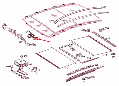 NEW MERCEDES-BENZ E W211 SLIDING/LIFTING ROOF ELECTRIC MOTOR A2038203242
