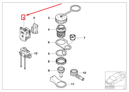 NEW BMW 5 E39 FRAME OBD SOCKET COVER 61136920069 6920069 ORIGINAL