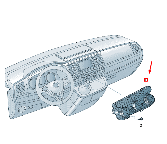new vw transporter vi t6 heater climate control unit 7e0907040alzju original