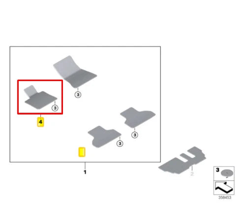 NEW BMW X6 F16 FRONT FLOOR MAT LEFT DRIVER SIDE 51477439860 LHD ORIGINAL