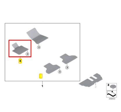 NEW BMW X6 F16 FRONT FLOOR MAT LEFT DRIVER SIDE 51477439860 LHD ORIGINAL