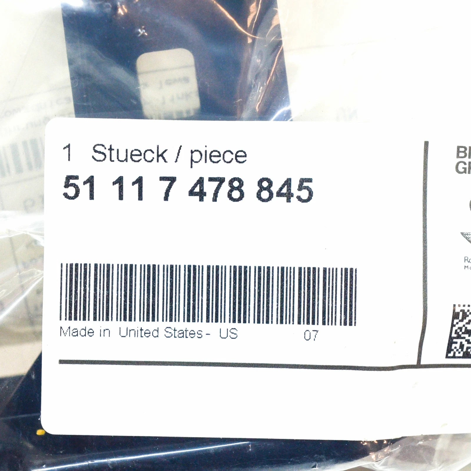 NEW BMW X6 G06 M FRONT BUMPER LEFT BOTTOM BRACKET 7478845 51117478845 ORIGINAL