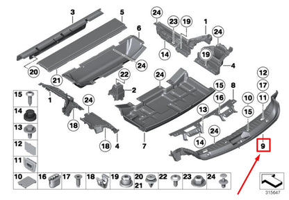 NEW BMW 5 GRAN TURISMO F07 TRUNK LOADING SILL COVER 51479167390 9167390 ORIGINAL