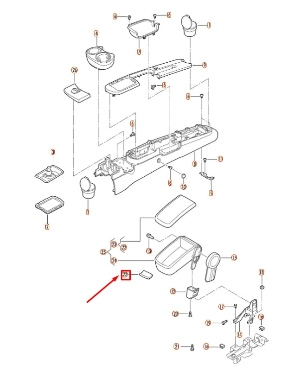 NEW VW BEETLE 9C1 ARMREST LID RELEASE PUSH BUTTON 3B086844582V ORIGINAL