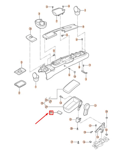 NEW VW BEETLE 9C1 ARMREST LID RELEASE PUSH BUTTON 3B086844582V ORIGINAL