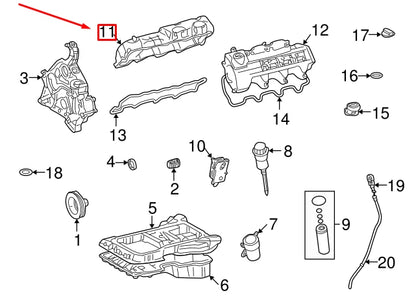 NEW MERCEDES-BENZ C W203 RIGHT ENGINE VALVE COVER A1120100430 ORIGINAL