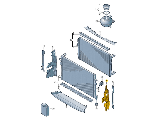 NEW VOLKSWAGEN TIGUAN AD1 AIR GUIDE LEFT 5NA121283R ORIGINAL