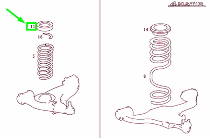 NEW MERCEDES-BENZ 190 W201 FRONT COIL SPRING SHIM A2013211084 ORIGINAL