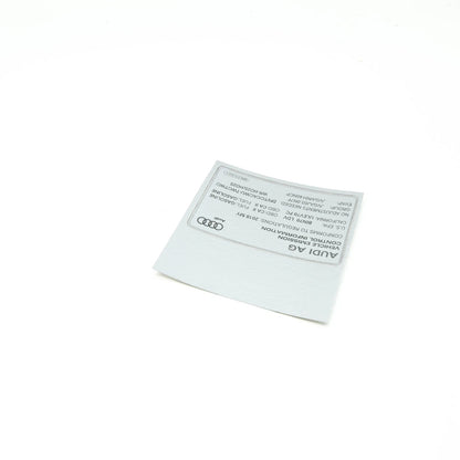 NEW AUDI A4 AVANT B9 EMISSION VALUES DATA PLATE 06M010533C ORIGINAL