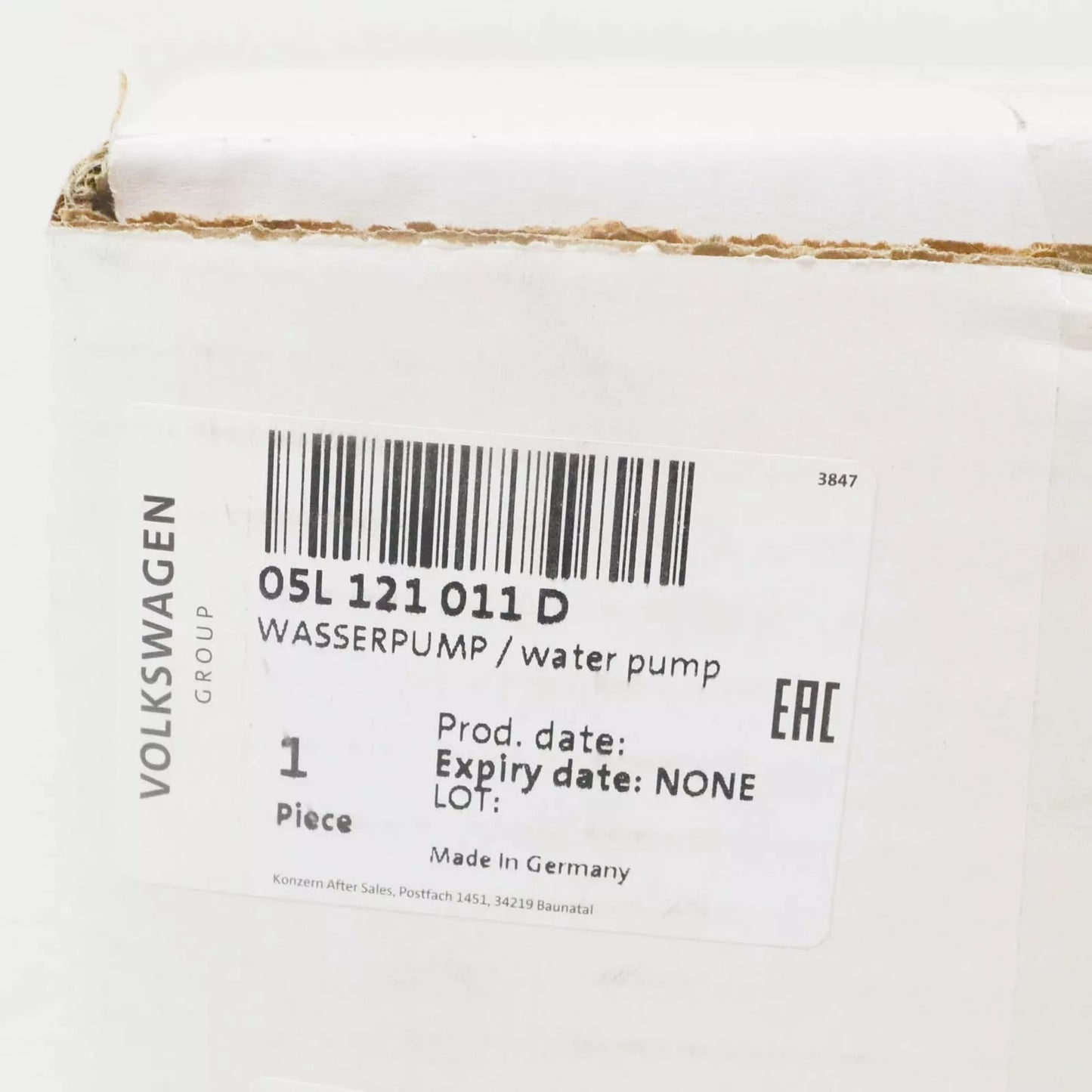 NEW VOLKSWAGEN ARTEON 3H WATER PUMP 05L121011D 2019 ORIGINAL