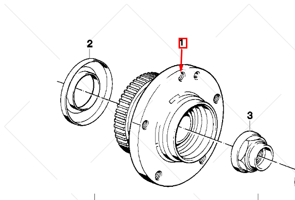new bmw 5 e34 front right wheel hub bearing 31211129386 original
