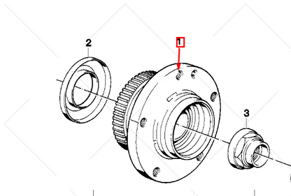 new bmw 5 e34 front right wheel hub bearing 31211129386 original