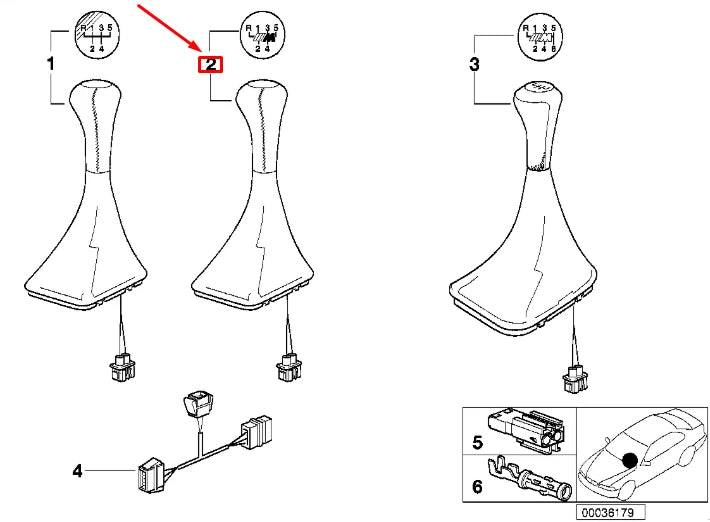 NEW BMW 3 E36 GEAR SHIFTING KNOB ILLUMINATED M-SPORT 25111222274 ORIGINAL