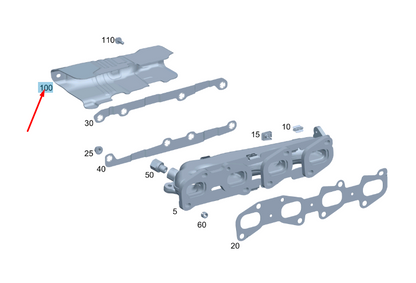 new mercedes-benz c w204 exhaust manifold screening plate a6511420021 original