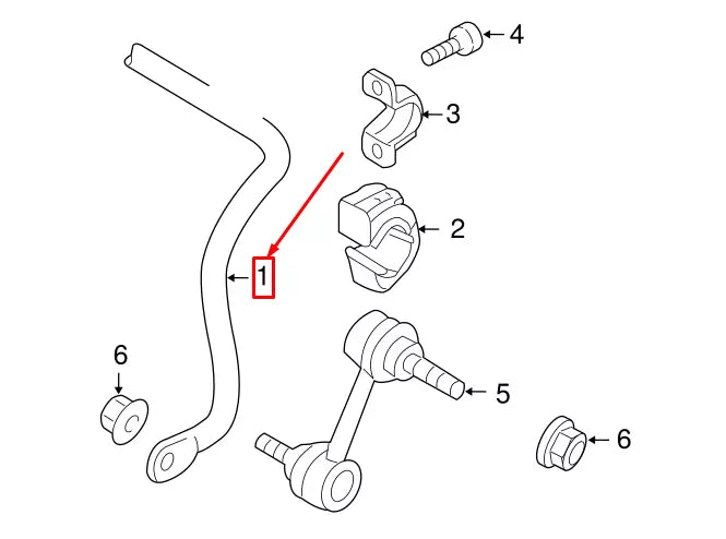 NEW AUDI A3 SPORTBACK 8P REAR SUSPENSION STABILIZER BAR 1K0511409BE ORIGINAL