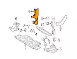 NEW BMW X5 E53 RADIATOR RIGHT AIR DUCT 51717123350 7123350 ORIGINAL