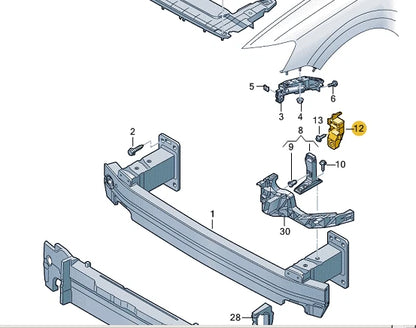 NEW AUDI Q8 4MN FRONT LEFT FENDER HOLDER 4M8807595 ORIGINAL