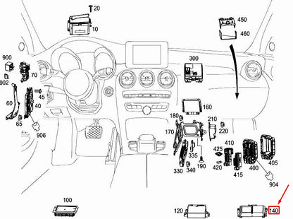 NEW MERCEDES-BENZ GLC X253 RADAR SENSOR CONTROL UNIT A0009005109 ORIGINAL