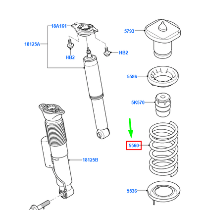 new ford mondeo mk4 rear coil spring 1509836 6g91-5560-fcd original