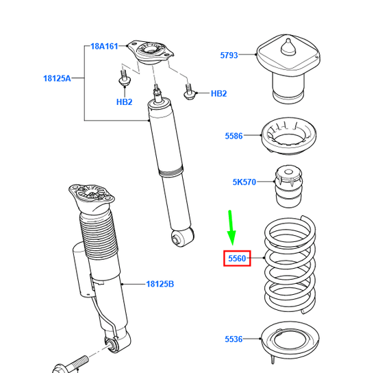 new ford mondeo mk4 rear coil spring 1509836 6g91-5560-fcd original