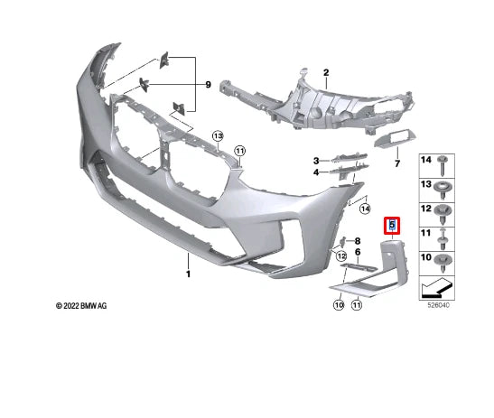 NEW BMW X3 M F97 FRONT LEFT AIR DUCT TRIM 51115A38AE7 ORIGINAL