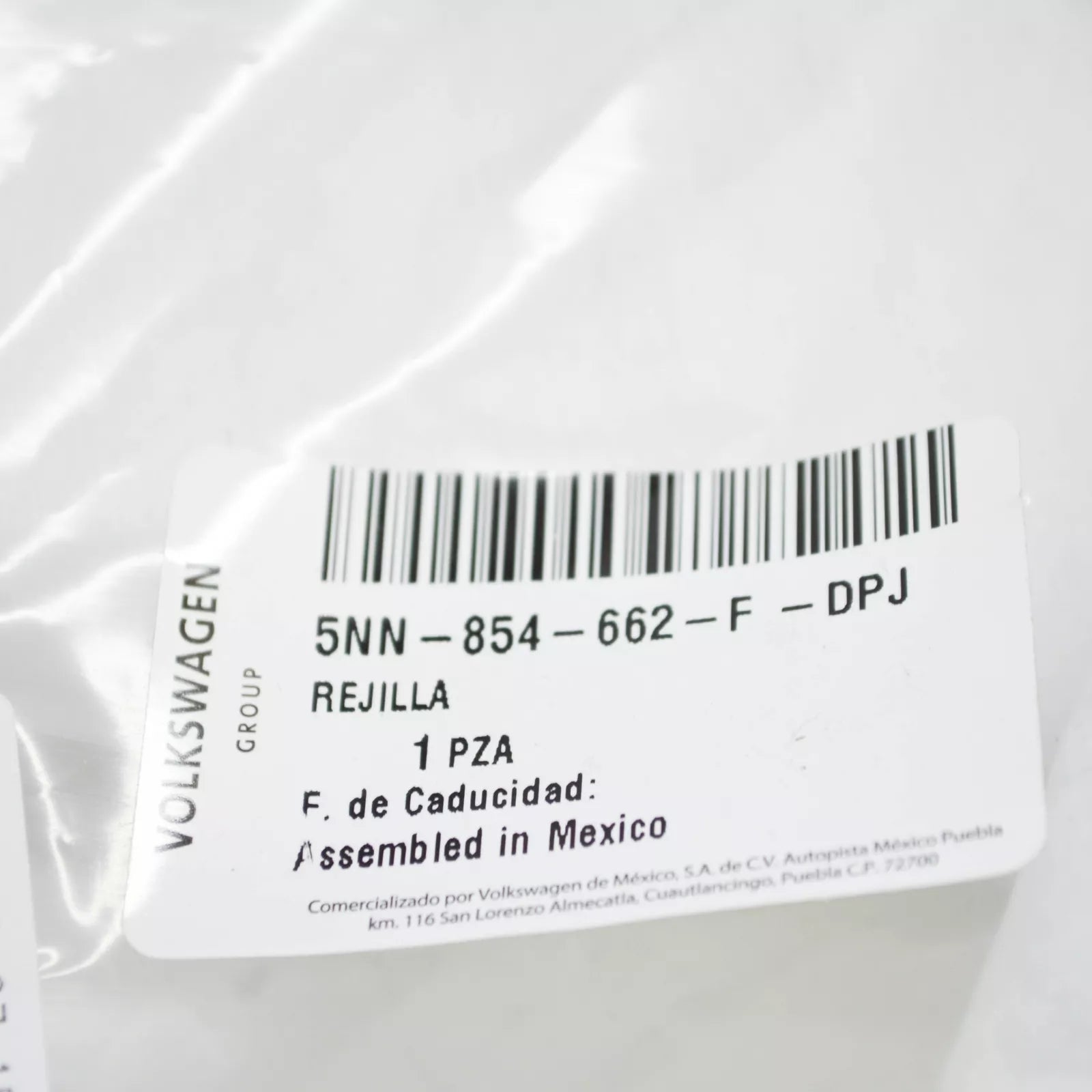 NEW VOLKSWAGEN TIGUAN AD FRONT RIGHT BUMPER GRILLE TRIM 5NN854662FDPJ